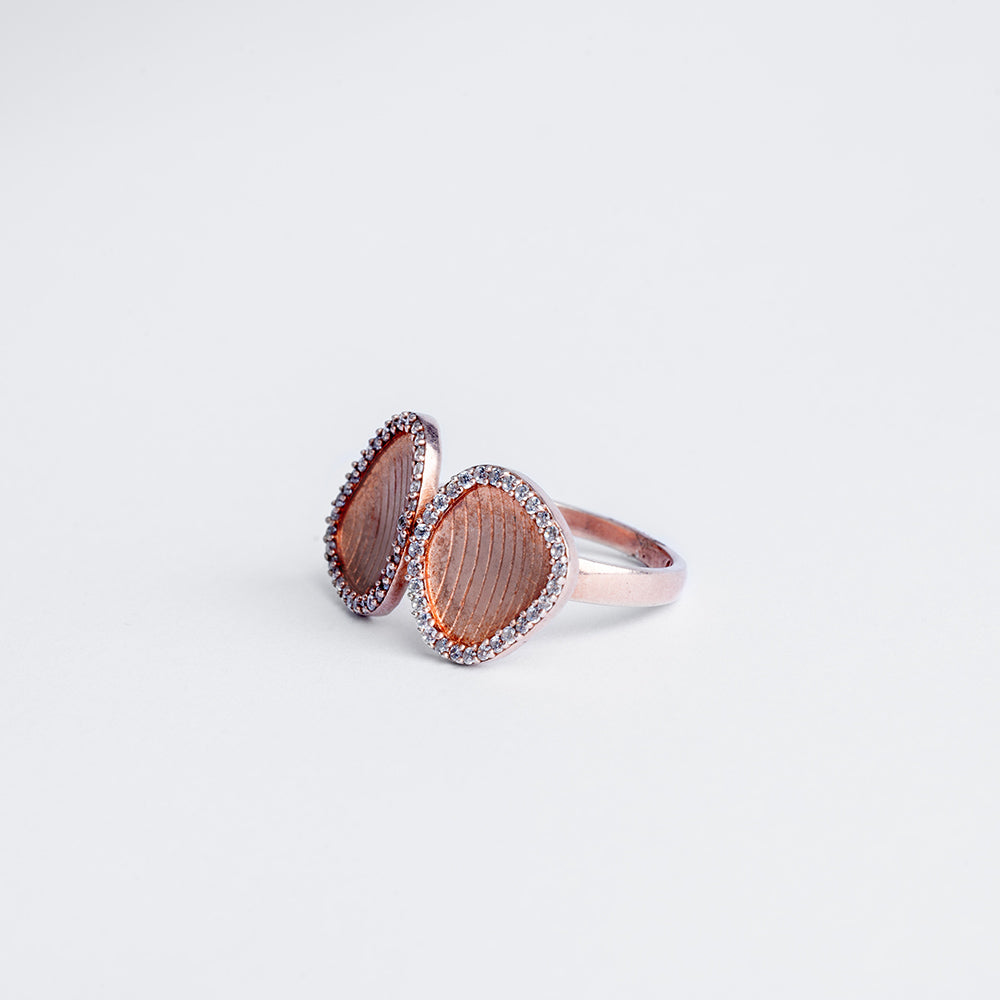 Dubble Patle Rose Gold Silver